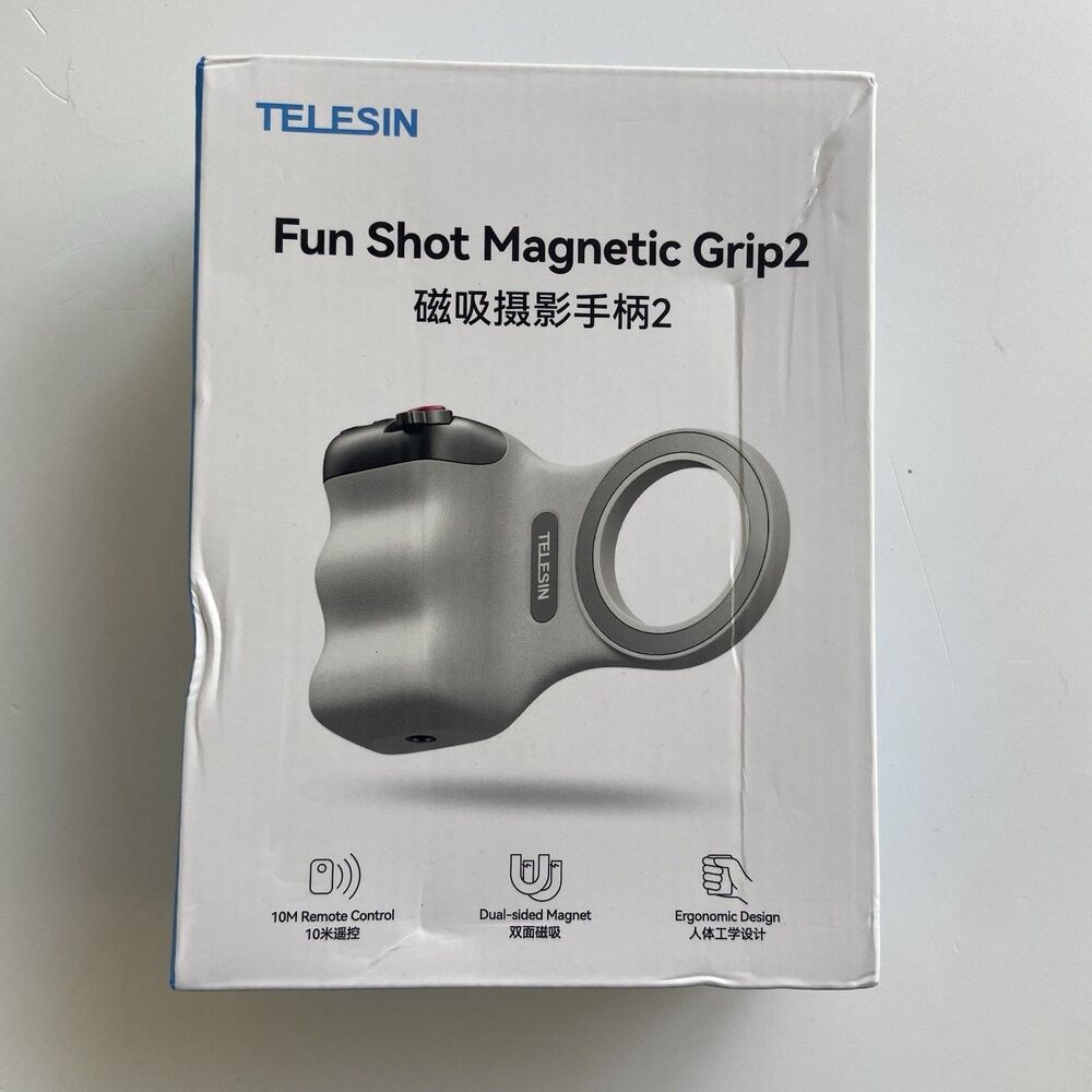 Fun Shot Magnetic Grip2 by Telesin Model TPMP001-01 White NEW